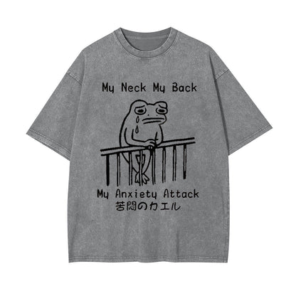 MELANCHOLY FROG JAPANESE WASHED T-SHIRT 