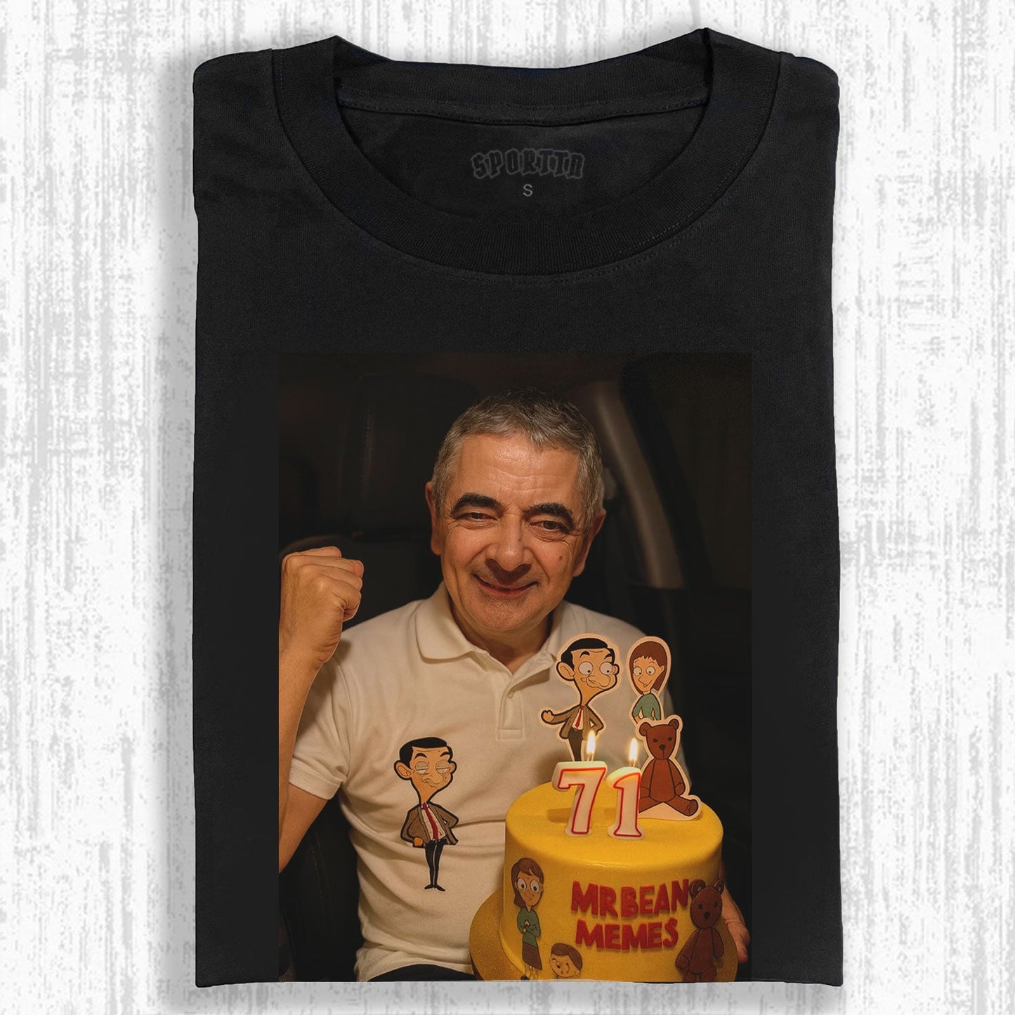 MR. BEAN THEMED COMMEMORATIVE-STYLE T-SHIRT
