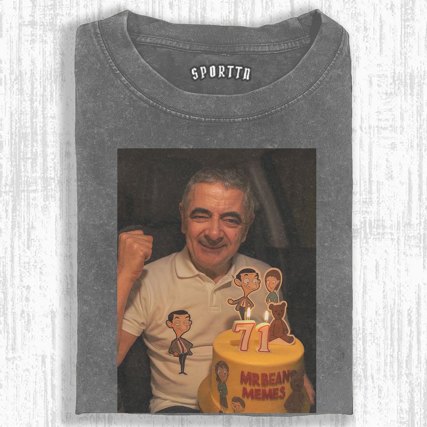 MR. BEAN THEMED COMMEMORATIVE-STYLE T-SHIRT
