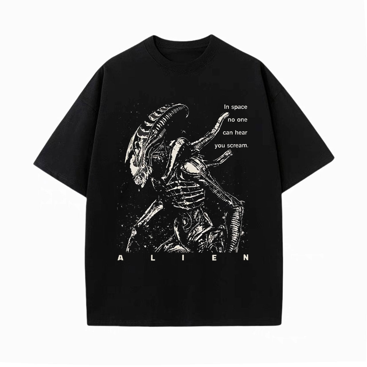 NO ONE CAN HEAR YOU SCREAM WASHED T-SHIRT 