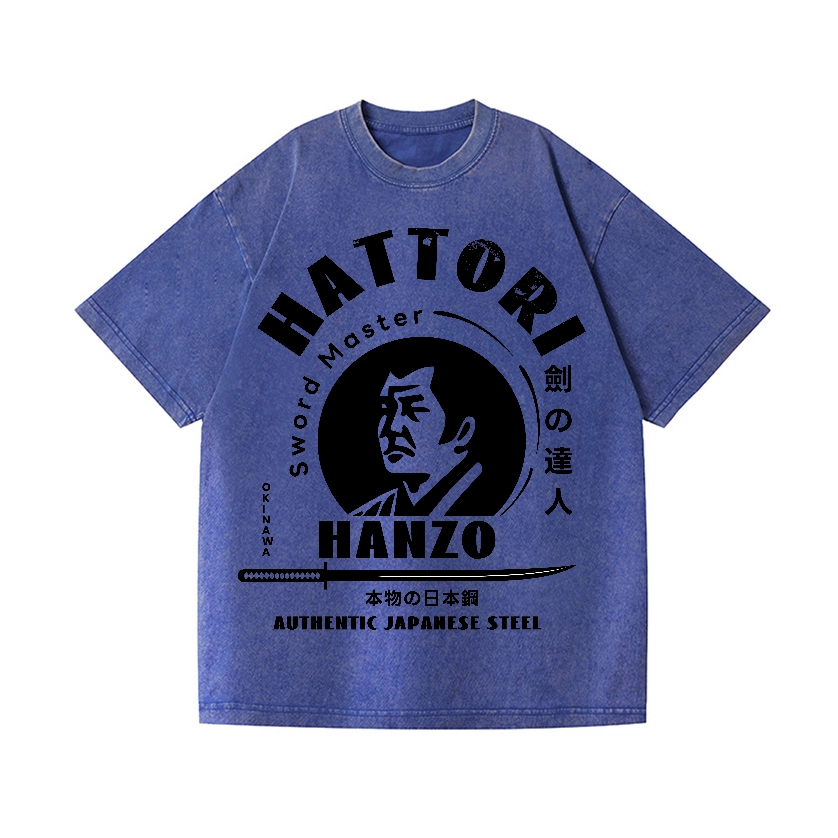 OKINAWA HATTORI HANZO VINTAGE WASH JAPANESE DESIGN T-SHIRT 