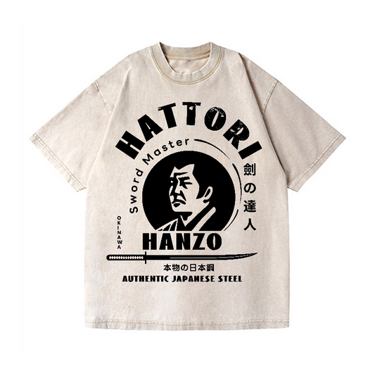 OKINAWA HATTORI HANZO VINTAGE WASH JAPANESE DESIGN T-SHIRT 