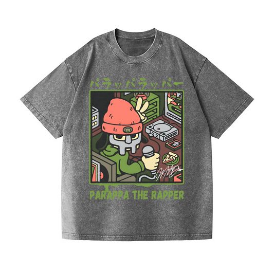 PARAPPA THE RAPPER MF DOOM VINTAGE WASH JAPANESE DESIGN T-SHIRT 