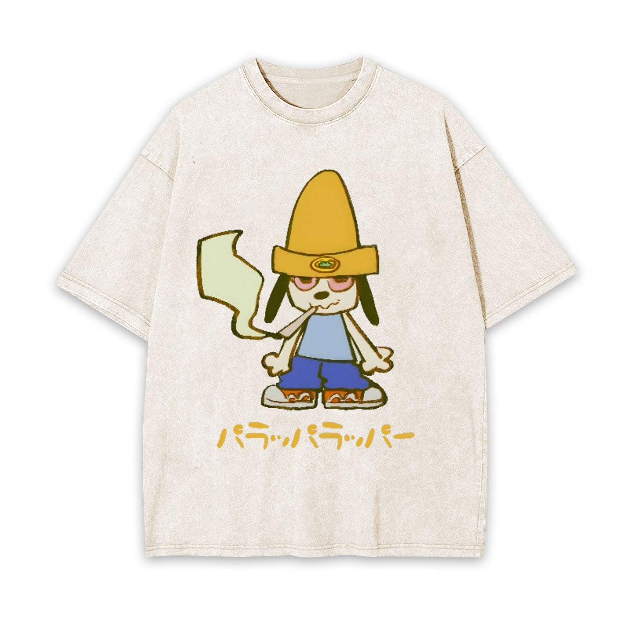 PARAPPA THE RAPPER UNISEX ANIME INSPIRED VINTAGE TEE -[FRONT]