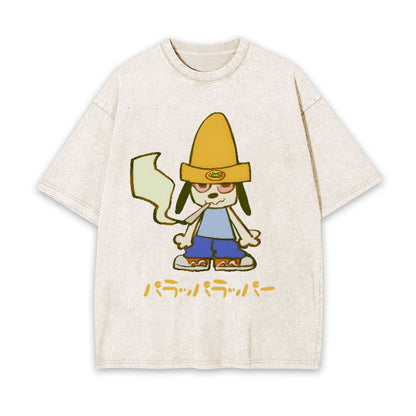 PARAPPA THE RAPPER UNISEX ANIME INSPIRED VINTAGE TEE -[FRONT]