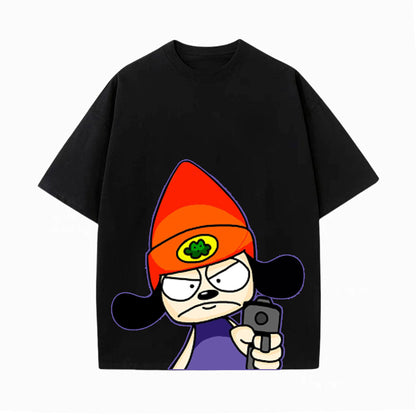 PARAPPA THE RAPPER UNISEX ANIME INSPIRED VINTAGE TEE -[FRONT]