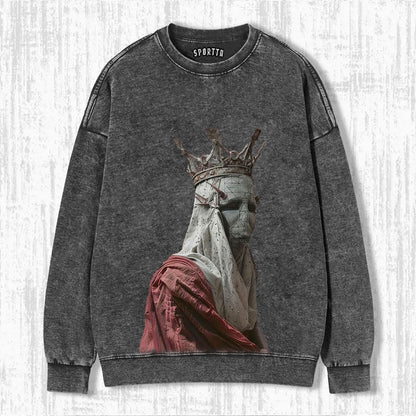 MASKED MONARCH WITH CROWN ART POSTER T-SHIRT