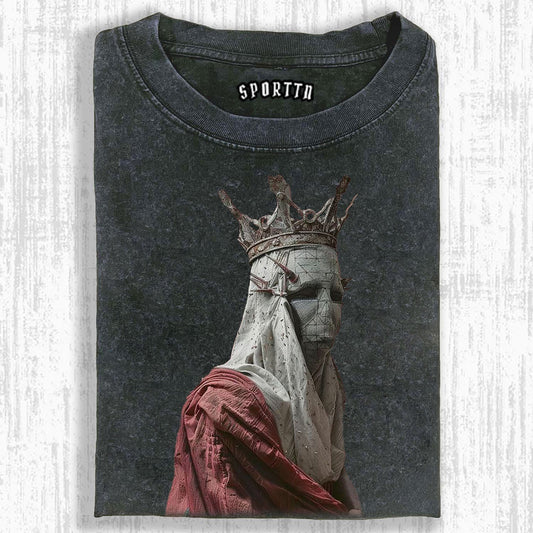 MASKED MONARCH WITH CROWN ART POSTER T-SHIRT
