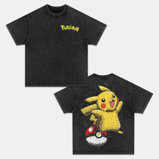 PIKACHU UNISEX ANIME INSPIRED VINTAGE T-SHIRT丨POKÉMON-[DS]