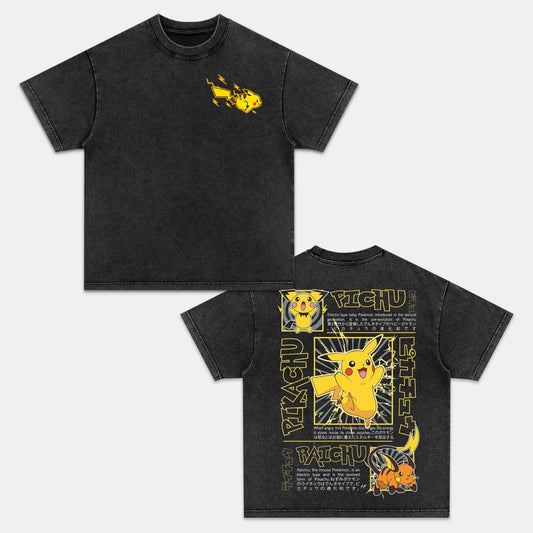 PIKACHU UNISEX ANIME INSPIRED VINTAGE T-SHIRT丨POKÉMON-[DS]