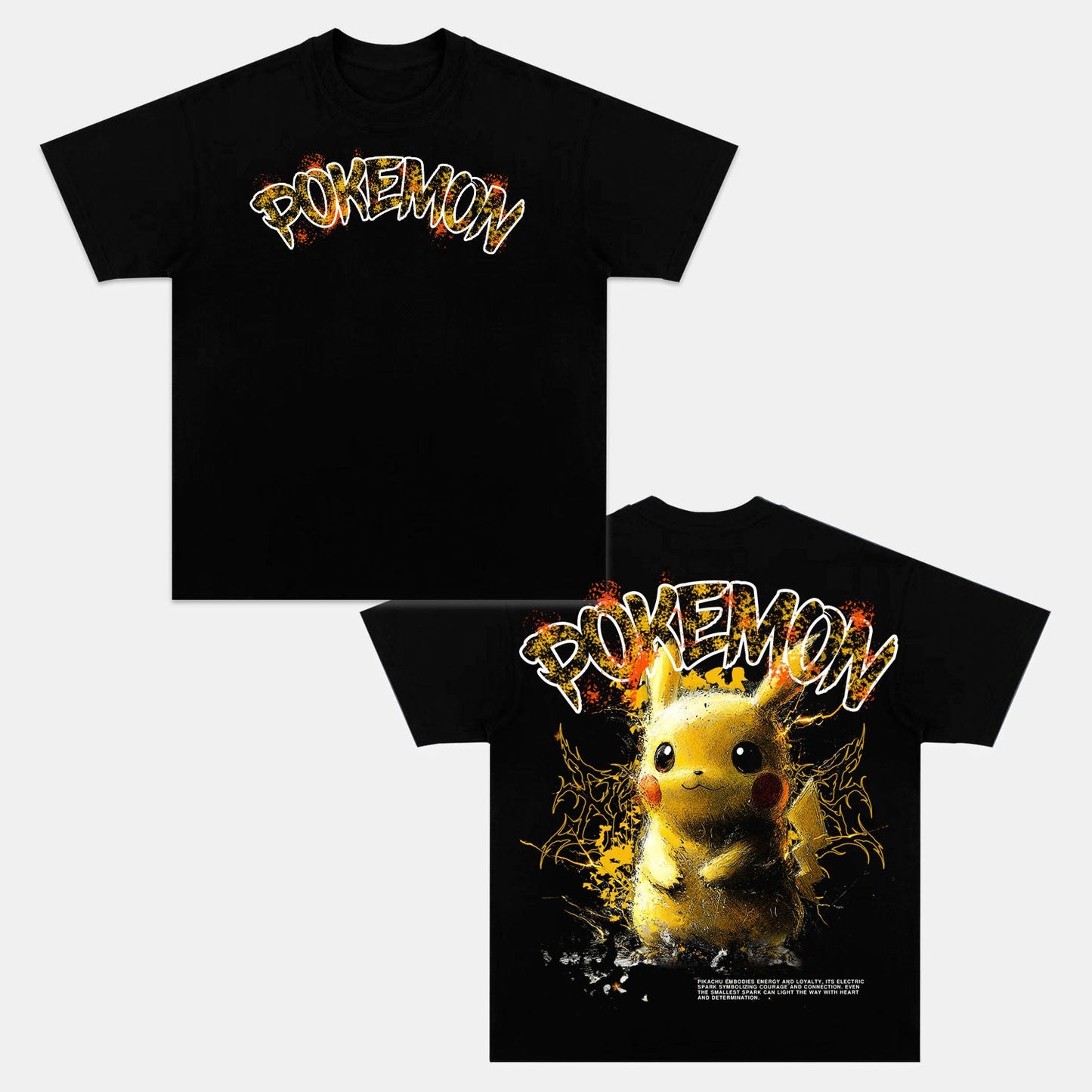 PIKACHU VINTAGE OVERSIZED TEE丨POKÉMON-[DS]