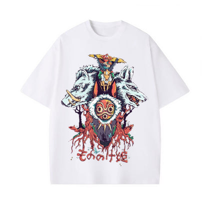 PRINCESS MONONOKE GHIBLI UNISEX ANIME INSPIRED VINTAGE TEE -[FRONT]