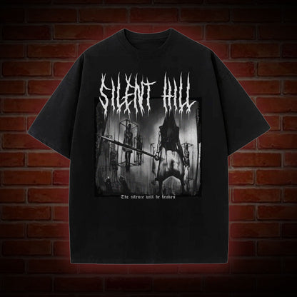 PYRAMID HEAD BACK PRINT WASHED T-SHIRT 
