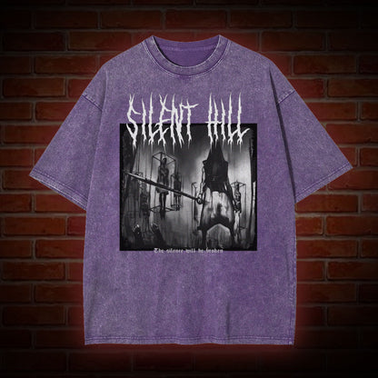 PYRAMID HEAD BACK PRINT WASHED T-SHIRT 