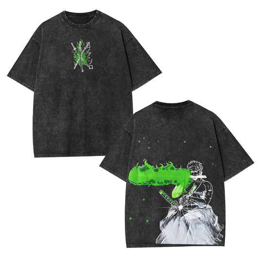 RORONOA ZORO ANIME INSPIRED VINTAGE TEE丨ONE PIECE-[DS]