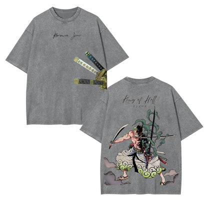 RORONOA ZORO ANIME INSPIRED VINTAGE TEE丨ONE PIECE-[DS]