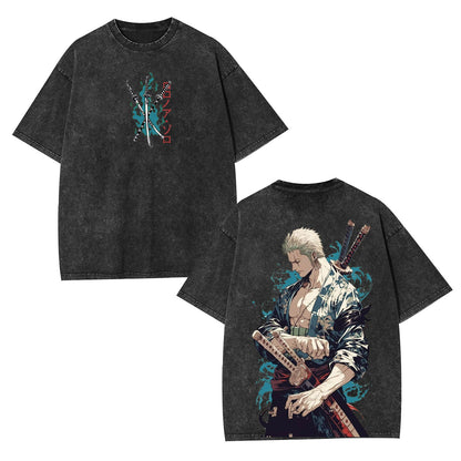 RORONOA ZORO ANIME INSPIRED VINTAGE TEE丨ONE PIECE-[DS]