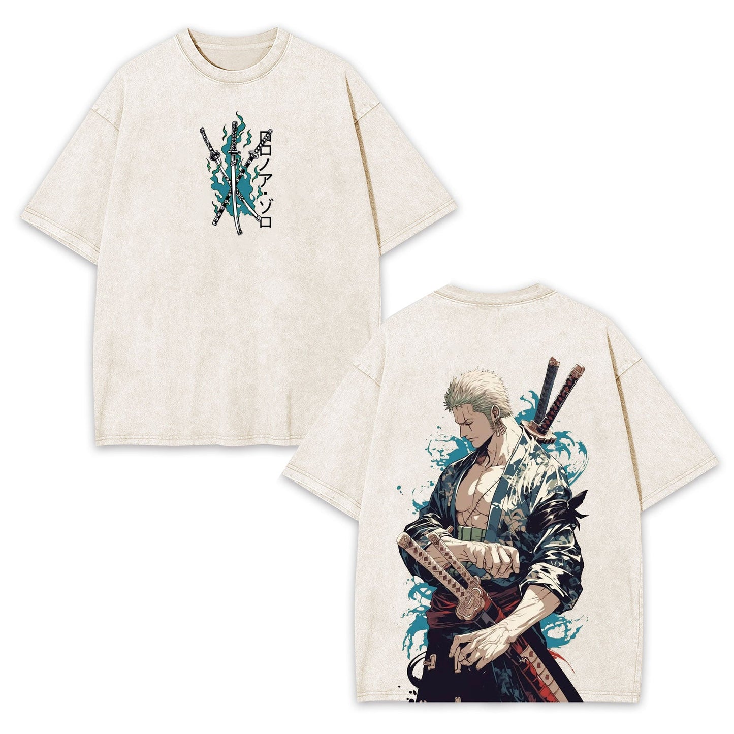 RORONOA ZORO ANIME INSPIRED VINTAGE TEE丨ONE PIECE-[DS]