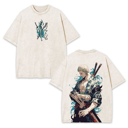 RORONOA ZORO ANIME INSPIRED VINTAGE TEE丨ONE PIECE-[DS]