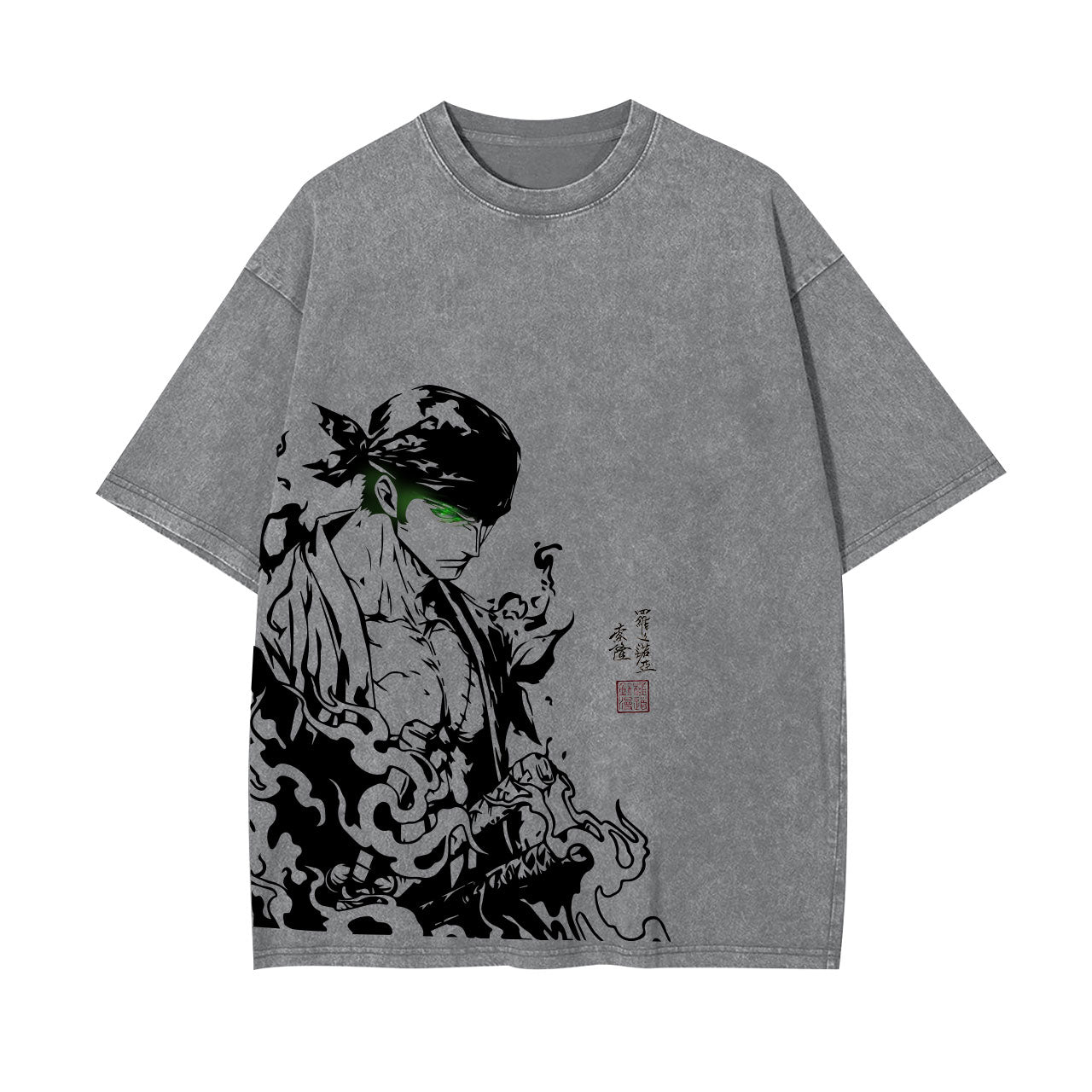 RORONOA ZORO ANIME INSPIRED VINTAGE TEE丨ONE PIECE-[FRONT]
