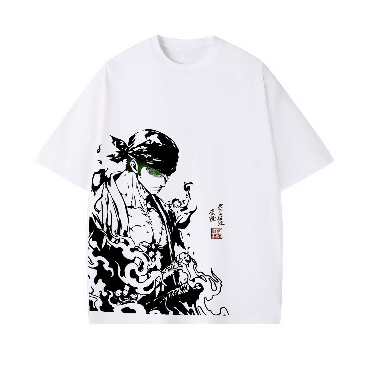 RORONOA ZORO ANIME INSPIRED VINTAGE TEE丨ONE PIECE-[FRONT]