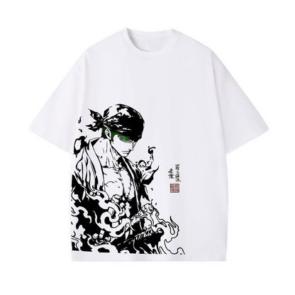 RORONOA ZORO ANIME INSPIRED VINTAGE TEE丨ONE PIECE-[FRONT]