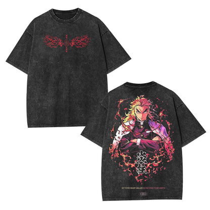 RENGOKU KYOJURO ANIME INSPIRED VINTAGE TEE丨DEMON SLAYER-[DS]