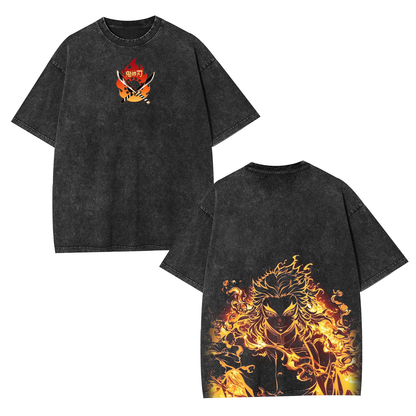 RENGOKU KYOJURO ANIME INSPIRED VINTAGE TEE丨DEMON SLAYER-[DS]