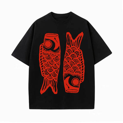 RETRO CARP STREAMER WASHED T-SHIRT 