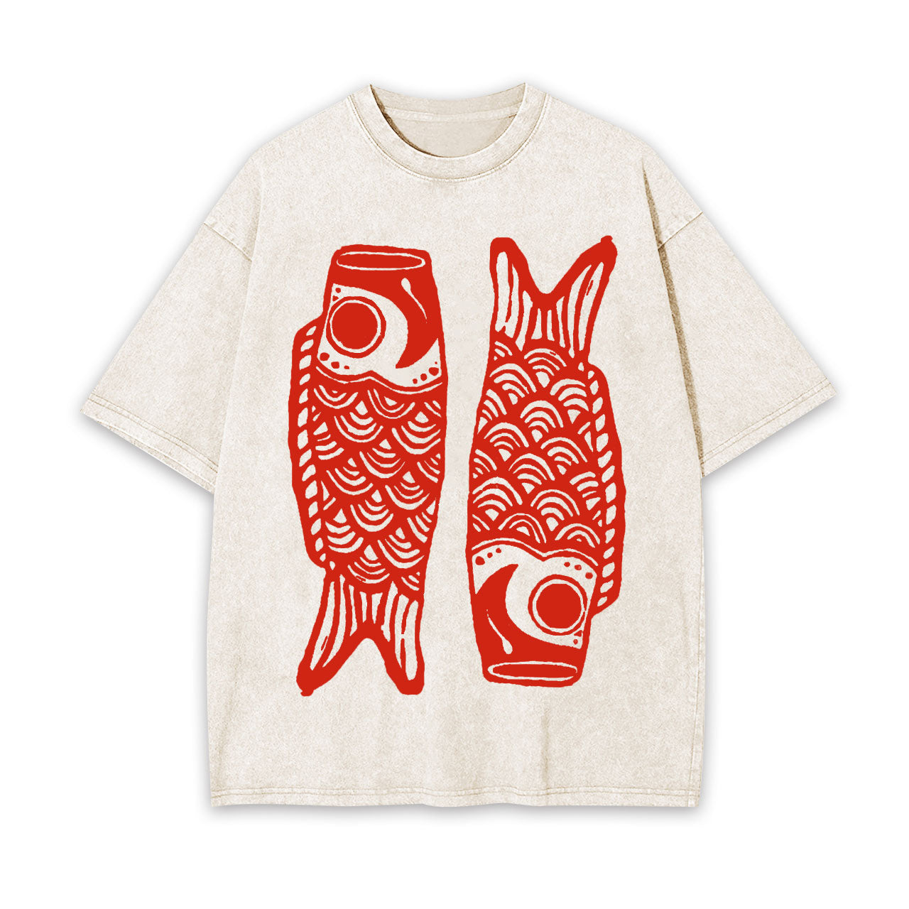 RETRO CARP STREAMER WASHED T-SHIRT 