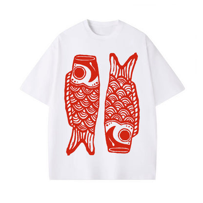 RETRO CARP STREAMER WASHED T-SHIRT 