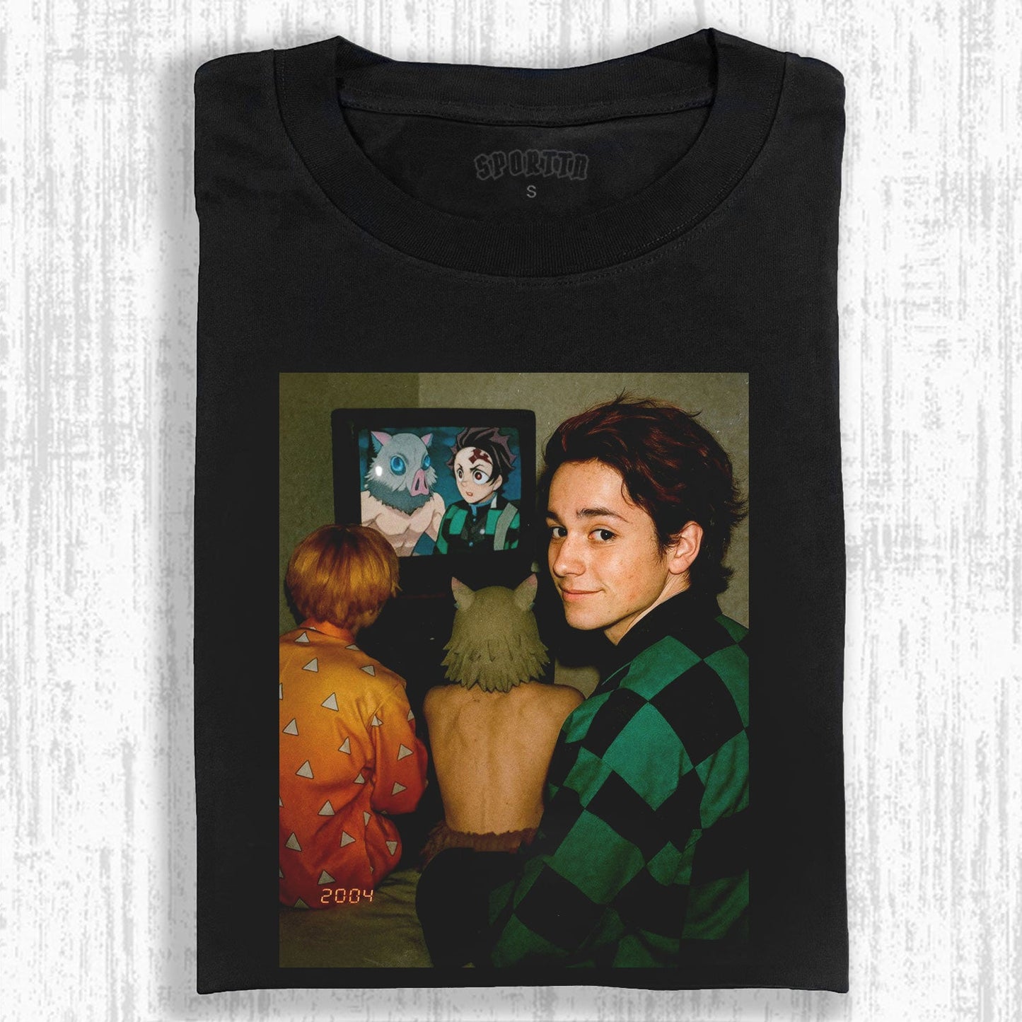 RETRO COMBINATION OF CELEBRITY AND DEMON SLAYER CREATIVITY T-SHIRT