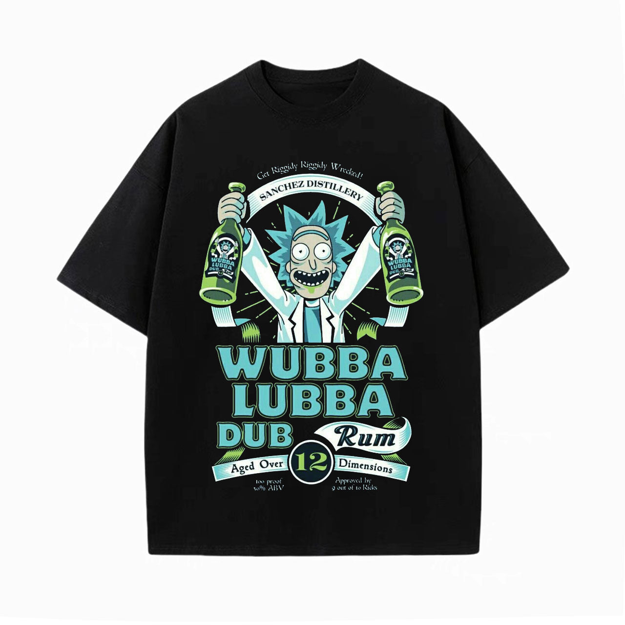 RICK'S WUBBA LUBBA DUB RUM T-SHIRT -[FRONT] 