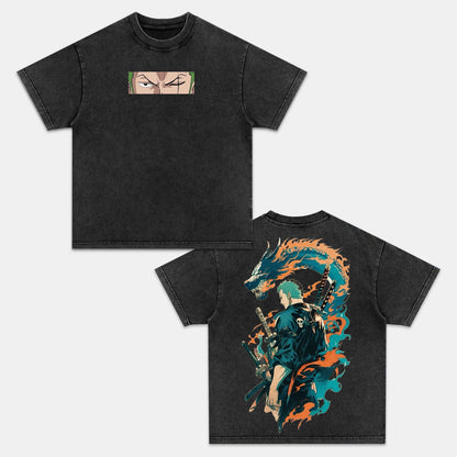 RORONOA ZORO VINTAGE TEE丨ONE PIECE-[DS]