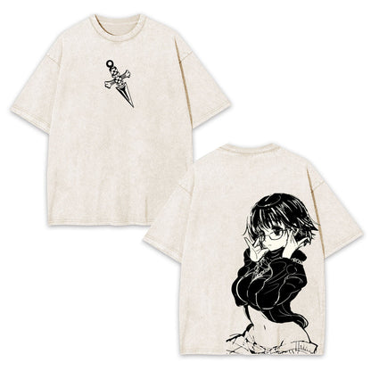 SHIZUKU MURASAKI UNISEX WASHED TEE丨HUNTER×HUNTER-[DS]