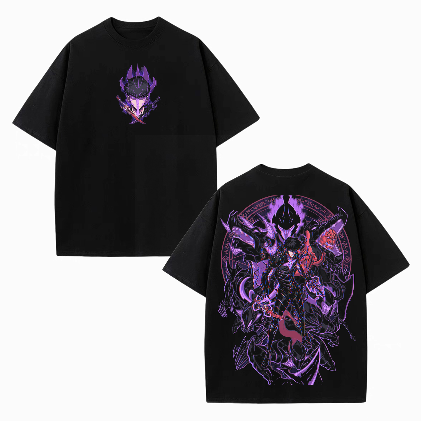 SUNG JIN WOO ANIME UNISEX WASHED TEE丨SOLO LEVELING-[DS]