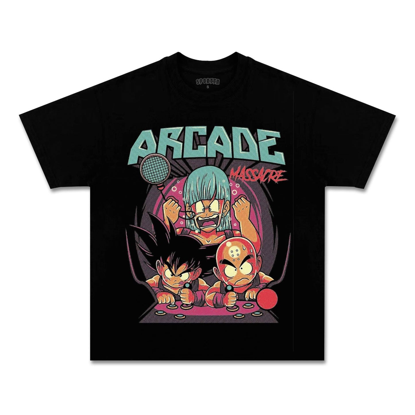 SON GOKU ANIME OVERSIZED TEE  DRAGON BALL-[FRONT]