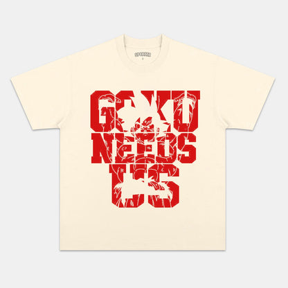 SON GOKU UNISEX ANIME INSPIRED VINTAGE T-SHIRT丨DRAGON BALL-[FRONT]