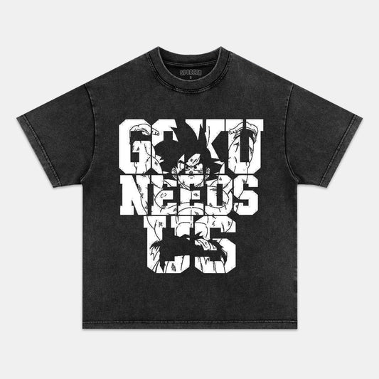 SON GOKU UNISEX ANIME INSPIRED VINTAGE T-SHIRT丨DRAGON BALL-[FRONT]