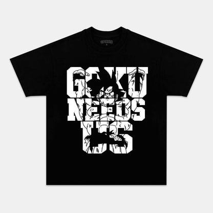 SON GOKU UNISEX ANIME INSPIRED VINTAGE T-SHIRT丨DRAGON BALL-[FRONT]