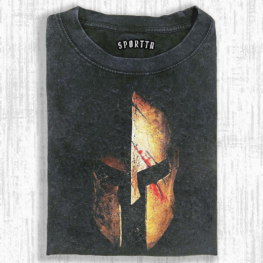 SPARTAN HELMET MARK OF IRON AND BLOOD T-SHIRT