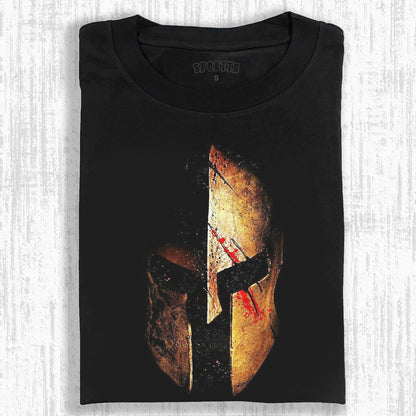 SPARTAN HELMET MARK OF IRON AND BLOOD T-SHIRT