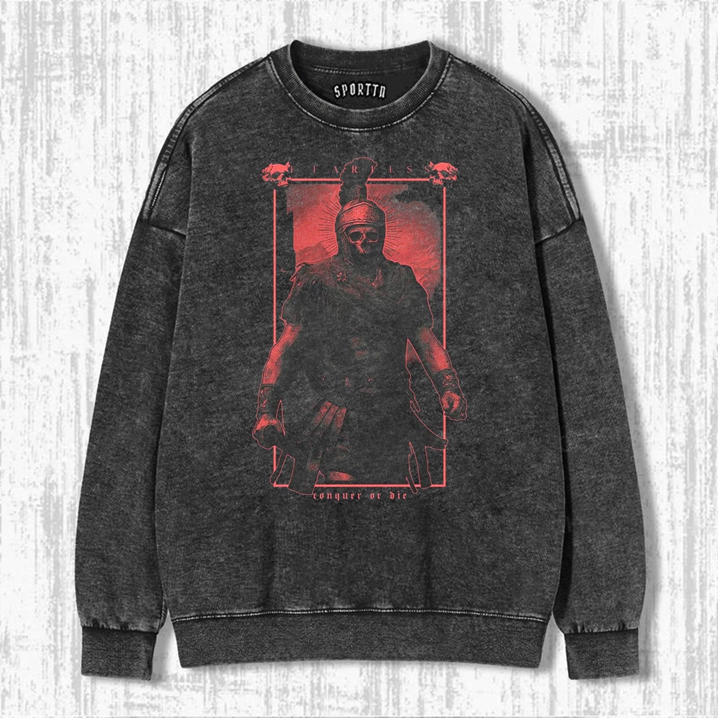 SPARTAN WARRIOR FEARLESS CONQUER OR DIE T-SHIRT