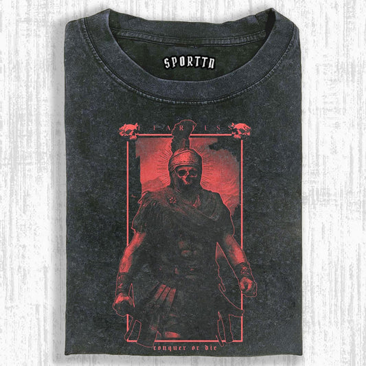 SPARTAN WARRIOR FEARLESS CONQUER OR DIE T-SHIRT