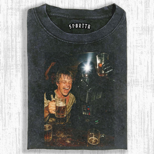 STAR WARS FUN MOMENT DARTH VADER AND LUKE'S 'CHEERS' T-SHIRT