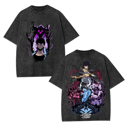 SUNG JIN - WOO UNISEX ANIME INSPIRED VINTAGE TEE-[DS]
