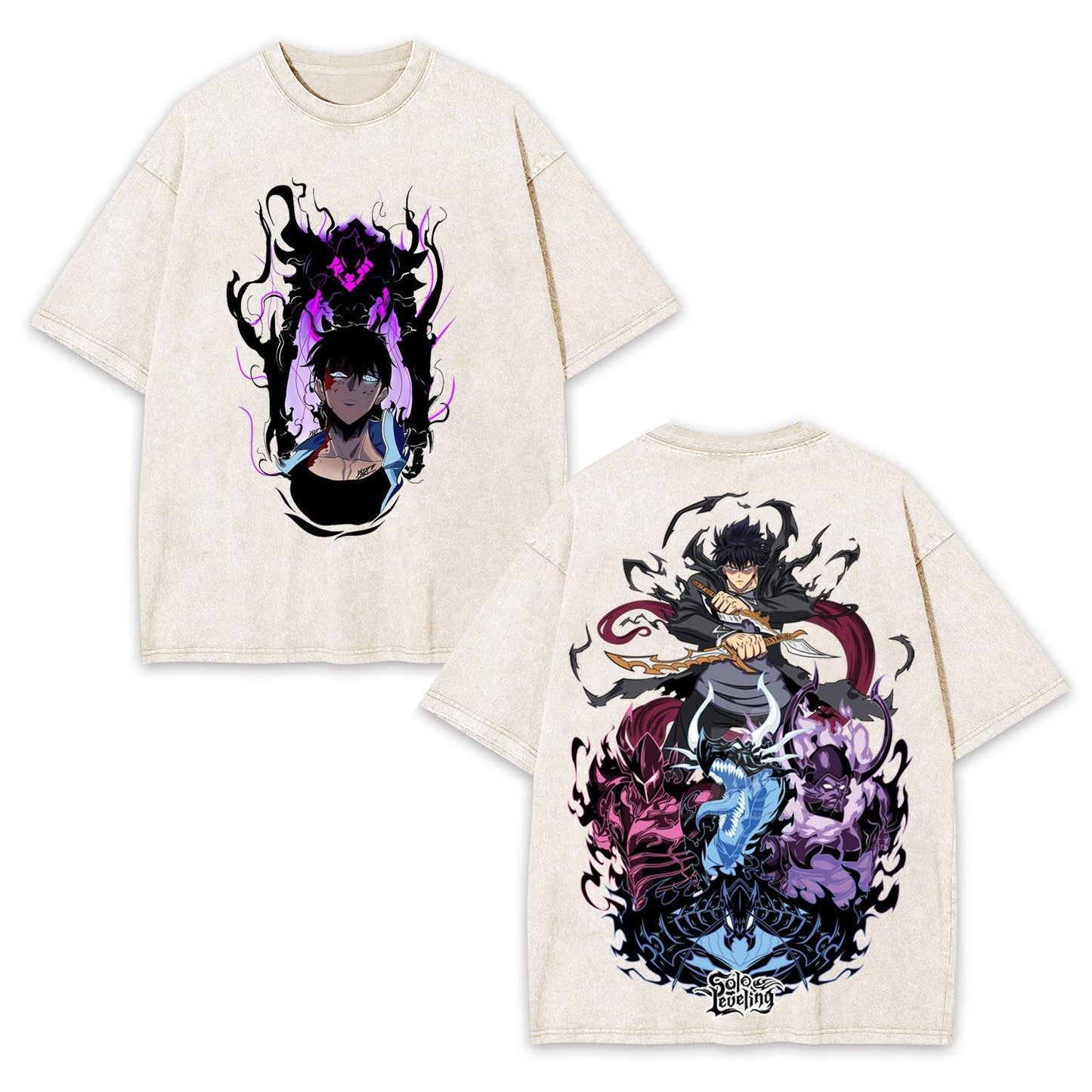 SUNG JIN - WOO UNISEX ANIME INSPIRED VINTAGE TEE-[DS]