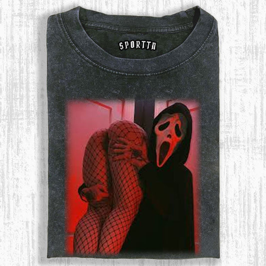 T-SHIRT WITH THE THEME OF THE SCREAM MASK V2 