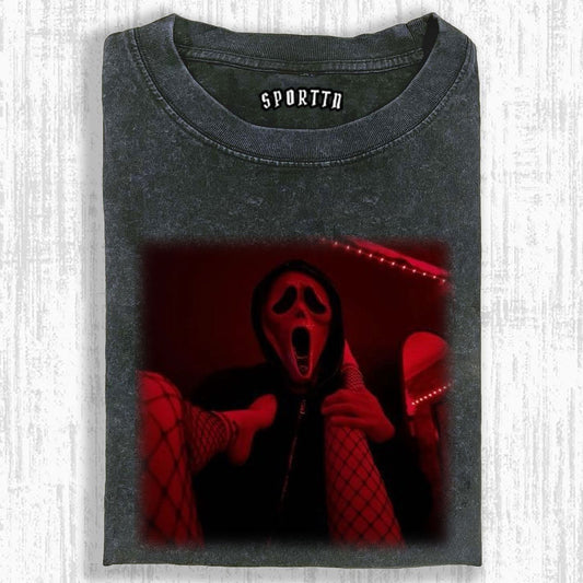 T-SHIRT WITH THE THEME OF THE SCREAM MASK 