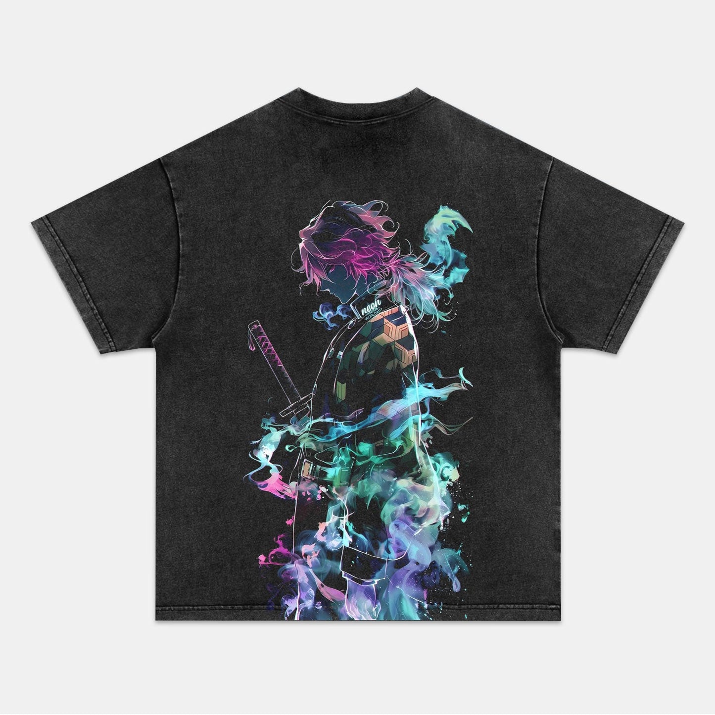 TANJIRO KAMADO UNISEX ANIME INSPIRED VINTAGE TEE丨DEMON SLAYER-[BACK]